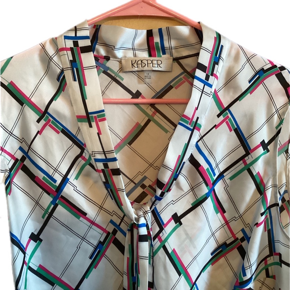 Kasper Multicolor Pattern Top - image 2